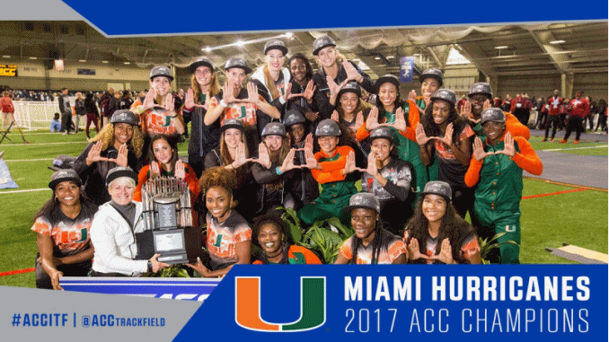 Track Indoor Championships Men Women ACC Indoor Track And Field
