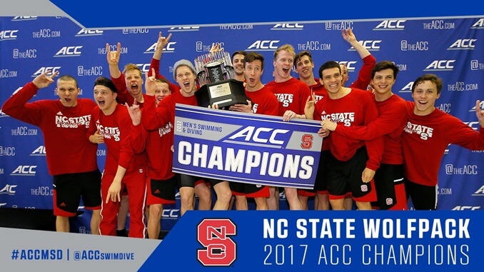 Swim Dive NC State Men Champs ACC Swimming Diving Championship